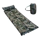 ➤ Material: esta alfombrilla de camping, estera durmiente inflable con almohada tiene material de doble cara. Esta alfombra de camping es de tela premium, brinda una experiencia cómoda. Los materiales también son mejores para transpirar y portátiles, asegurando su durabilidad y fácil limpieza.