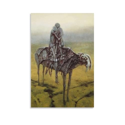 Poster Zdzislaw Beksinski Peinture Surréalisme 60x90cm Affiche Toile Chambre