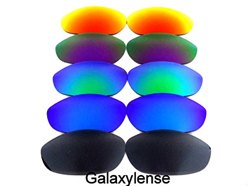 GALAXYLENSE Replacement Lenses for Oakley Monster Dog Black&Blue&Green&Purple&Red Color 5 Pairs,FREE S&H.2