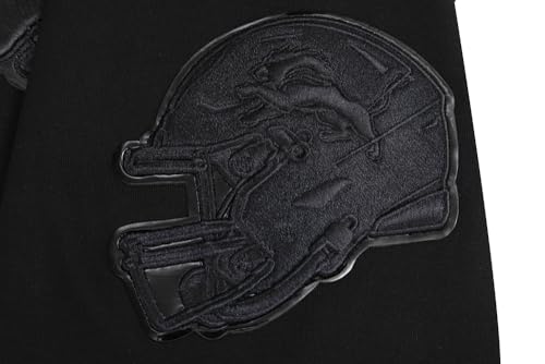 Pro Standard Mens NFL Detroit Lions Classic Triple Black Full Zip Hoodie L - Image 7
