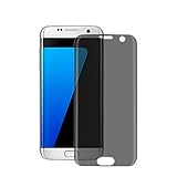 Galaxy S7 Edge Tempered Glass Screen Protector, Privacy Anti-Spy 3D Curved Full Coverage Anti-Scratch, Anti-Fingerprint, Bubble Free 0.3mm Ultra Thin Screen Protector for Samsung Galaxy S7 Edge