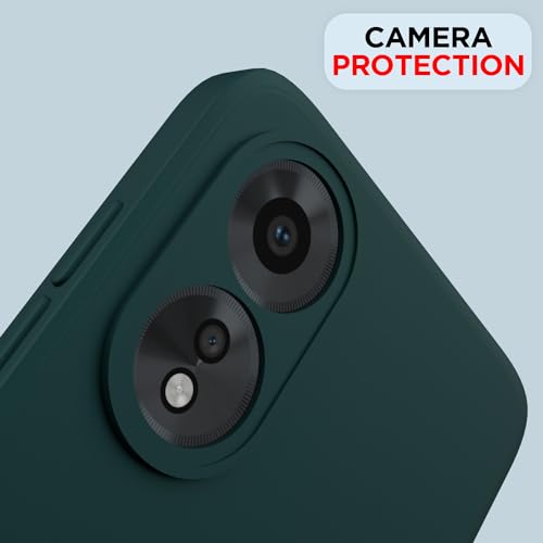 Image of Outlouders Back Cover for Oppo A38 4G / Oppo A18 4G | Camera Protection | Durable Soft Matte Silicone Bumper Case (Green)
