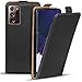 Produktbild Conie Flip Cover Hülle für Samsung Galaxy Note 20 Ultra, PU Ledertasche in Schwarz klappbare Handyhülle innen weich gefüttert, Galaxy Note 20 Ultra Hülle Schwarz