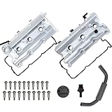 Aluminum Valve Cover Set Compatible with Infiniti FX35 G35 M35 Nissan 350Z 2003-2008 3.5L V6 Replace 13264AM600 13264AM610 036-0008 13270-8J112 13270-8J102