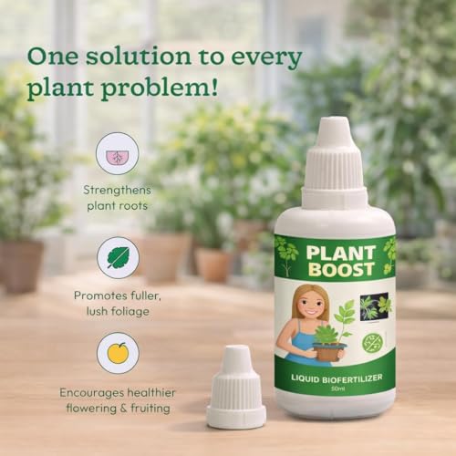 Image of Amazon Brand - Natural Plant Growth Enhancer + Plant Booster + Fast Rooting Hormone for Indoor, Outdoor, Garden, Flowering & Vegetable Plants. Promotes strong roots and healthy growth - Pack of 3