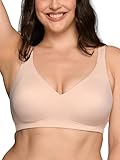Vanity Fair Women's Beauty Back Smoothing Wireless Bra, Simple Sizing Available S-3XL, Light Lift-Bare Pink