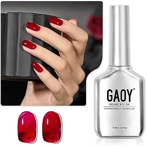 GAOY Sheer Red Gel Nail Polish Cover