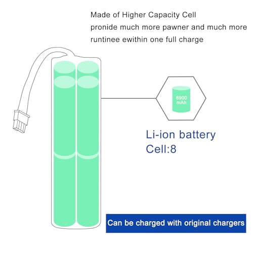 Image of Shentec 6900mAh 14.4V Battery for Roborock S4 S5 S6 S7 Q7 Max S50 S60 S70, T4 T6 T7 T60 T65, E20 E25 E35 C10, Compatible with Xiaomi Mijia /Mi 1st and 2nd Gen Robot Vacuum Battery