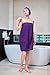 Mutenlc Women's Spa Wrap & Hair Towel Body Wrap Adjustable Closure Bathrobe (US, Alpha, Small-purple)