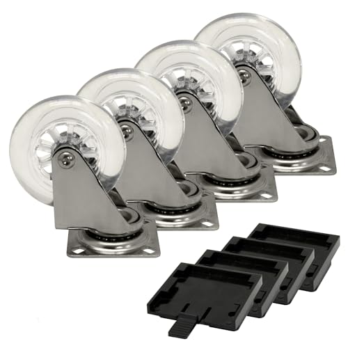 Image of SportPet Airline Compliant Travel Dog Kennel Heavy Duty REPLACEMENT WHEELS - Durable Metal & Silent Rubber Design - Premium Swivel Caster Wheels Fit Medium-XXXL SportPet Airline Pet Kennels - Set of 4