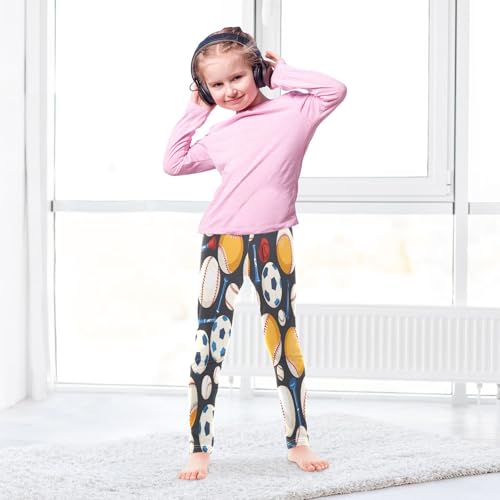 Toddler Girls Leggings Printed Yoga Pants Leggings Baseball Soccer for Kids4