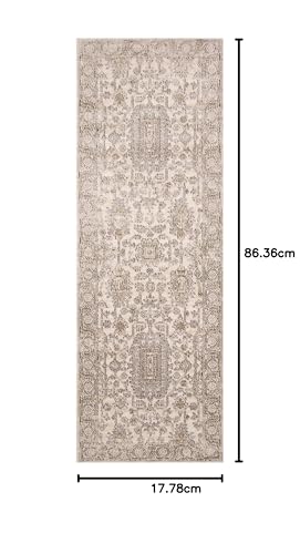 Image of Loloi II Teagan Collection TEA-03 Ivory /Sand 2'-8 inch x 10'-6 inch, 25 inch Thick, Runner Rug, Soft, Durable, Neutral, Woven, Low Pile, Non-Shedding, Easy Clean, Living Room Rug