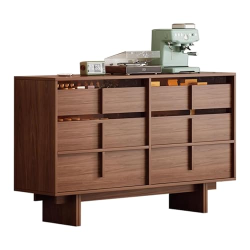 Buffet rustique en bois avec console Ders Bar pour salon, meuble TV, café, fourrure (marron, 160 x 90 cm)