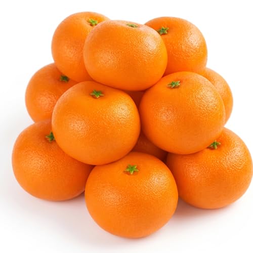 HAKSEN 12PCS Fake Oranges Artificial Fruits for Decoration