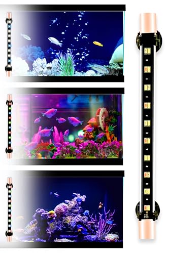 Image of Buraq Mix Color Aquarium Fish Tank Light-For Making Your Fish Tank Superior|Waterproof Ip68 Rated|Light Fully Submersible Decorative Lamp (Can Be Used Up To 2.5 Ft Tank,Mix Color) - Glass,Led