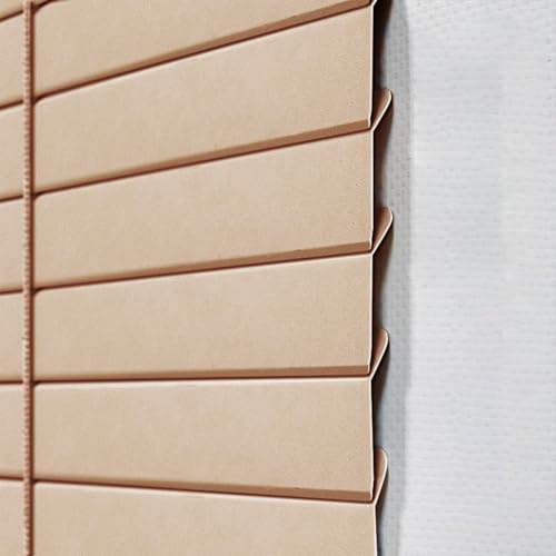 LUOZIQINX Easy Fit Blinds Wooden, Faux Wood Window Venetian...