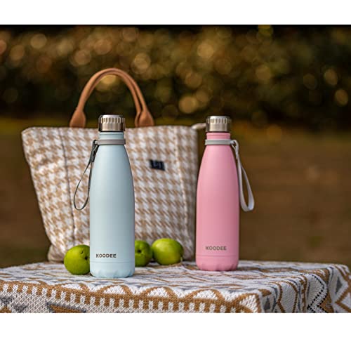 Koodee 17 Oz Stainless Steel Insulated Sports Water Bottle-Cola Shape Leak Proof Travel Water Bottle, Bpa Free(Purple Pink) #TOP1