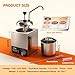 VONCI Nacho Cheese Dispenser, 2.8 Qt（2.5L）Nacho Cheese Warmer with Stainless Steel Pump, Hot Fudge Dispenser with 6-Level Temperature Control, Commercial Cheese Dispenser for Hot Fudge Cheese Caramel
