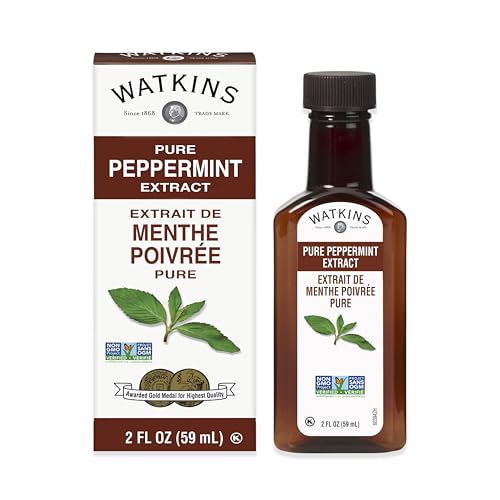 Watkins Pure Peppermint Extract, Non-GMO, Kosher, 2 oz. Bottle, 1-Pack