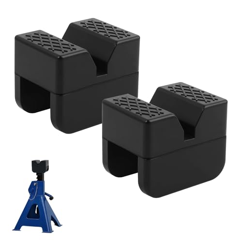 Image of 2PCS Pinch Weld Jack Pad,Thickened Rubber Jack Stand Pads for Lifting Points Cushioning and Non-Slipping,Universal Pinch Weld Jacks Adapter with Load-Bearing Range of 2 to 4 Ton