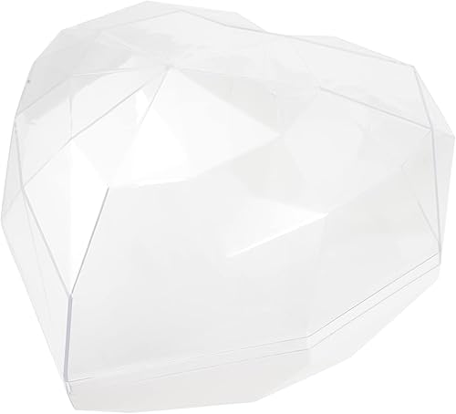 NOLITOY Caja de acrílico transparente con tapa, caja de almacenamiento de dulces en forma de corazón, caja de embalaje para boda, cumpleaños,