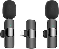Microfone de Lapela sem fio para telefone (Type C) Microfone Duplo sem fio para gravação de vídeo Transmissão ao vivo, vlog, YouTube, TikTok, Facebook, zoom Redução de ruído Plug-Play. Andróide