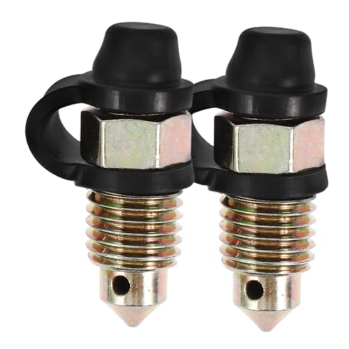 Mikinona 2pcs Automotive Motorcycle Brake Bleeder Thread Bleeder Screw Caps Car Brake Screws
