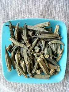 Dried Okra whole Fruit with Kaun Rock stone from Burkina Faso (200g Okra whole Fruit with Kaun)