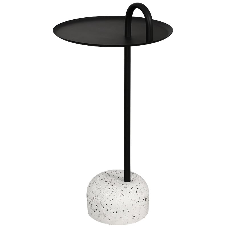 eexbz Sofa Iron Sofa Side Table Movable Small Coffee Table Small Corner Table Black Small Round Table Sofas for Living Room