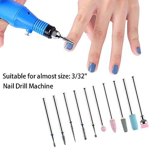 Nagelfräser Bits 10pcs Nagel Bits Für Gelnägel Nagelfräser Schleifköpfe Bits Nagelfräser Aufsätze Für Gelnägel Set Für… – Bild 7