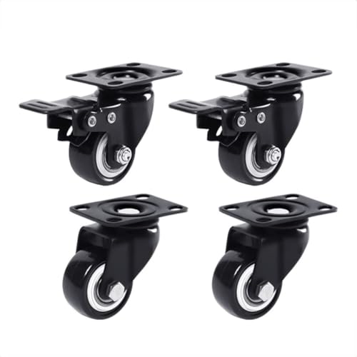Roulettes pivotantes robustes et silencieuses universelles avec frein - 2