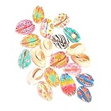 [ARTSEWPLY] 20個用カラフルシェルペンダント ペイント加工 ジュエリー作り レディースアクセサリー ブレスレット アンクレット 手芸素材