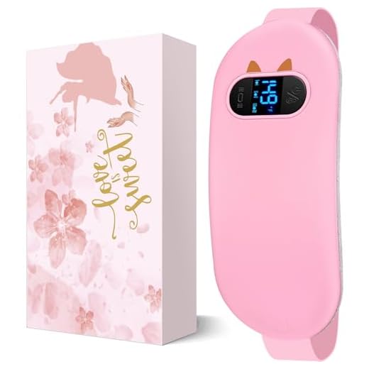 Worxvell Heating Pads for Cramps, Period Heating Pad for Cramps with 3 Heating Levels and 3 Massage Modes, Portable & Wearable & Cordless Menstrual Heating Pad Gift for Women Girls(Pink)