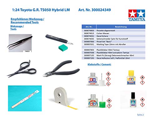 Tamiya 1/24 Toyota Gazoo Racing TS050 Kit Plástico miniatura 4