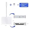 SD Card Reader, 4 in 1 USB C to SD/TF/CF/MS Card Reader with USB to USB C Adapter Memroy Card Reader for iPhone 17/16/15 Pro Max iPad Pro MacBook Pro/Air iMac M4/M3/M2 Android Phone/Tablet PC (White)