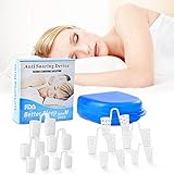 【 Passend für alle 】 Unser überlegenes Anti-Schnarch-Gerät beinhaltet 10 Stück pro Set: zwei Stile (Aushöhlung und massiver Stil) und 4 Größen (S,M,L,XL) gemischt, damit Sie das richtige Stück finden, das perfekt zu Ihnen passt. Mit Aufbewahrungsbox für das Management bei Nichtgebrauch