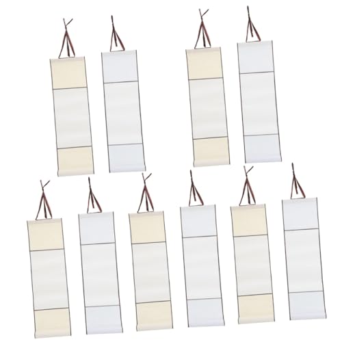 Papier parchemin suspendu vierge NUOBESTY pour peinture et calligraphie - Lot de 10 rouleaux