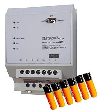 Walnut Innovations Operated by Starters ABS Plastic Automatic Water Level Controller, Sensor for Single Ph. Submersibles, Sieman Grey