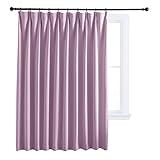 NICETOWN 広い幅150 カーテン 遮光 紫外線対策 断熱 防寒 省エネ 部屋仕切り プライバシー保護 客間 子ども部屋 寝室 アジャスターフック付き ラベンダー 150x200cm 1枚入