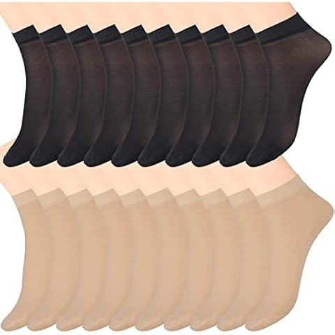 Firtink Women's Sheer Nylon Ankle Socks Cover