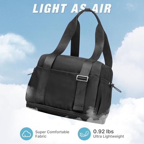 G4Free 10L Mini Gym Bag, Lightweight Small Duffle Bag with Wet Pocket for Women Men, Cute Duffel Bag for Workout Dance Yoga Travel, Black — view 2