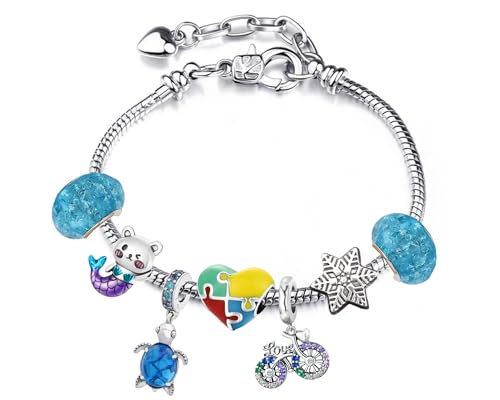 Kit com 4 Berloques Variadas a Escolher Banhada à Prata - Cabe em pulseira Berloques de Prata - Comp