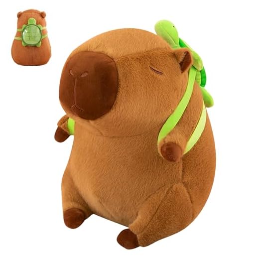 CWENDANER Capybara Peluche, Simulación Carpincho Juguetes, Peluche Capibara, Suave y Cómodo, Almohada de Peluche de Carpincho, Regalo para Niños y Niñas (25CM)