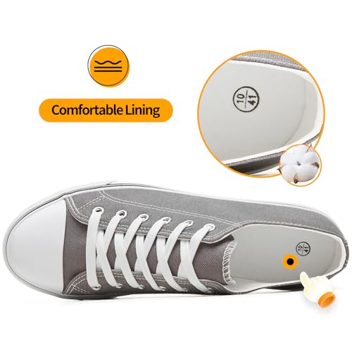 Image of ZGR Mens Classic Casual Shoes,Lace-up Fashion Sneakers,Low Top Canvas Sneakers for Men