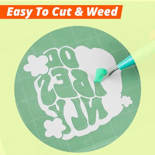 Image of HTVRONT Heat Transfer Vinyl-12 x 10FT Mint Green Iron on Vinyl for T-Shirts, HTV Vinyl Roll for All Cutting Machines & Heat Press Machine- Easy to Cut & Weed Vinyl Heat Transfer (Mint Green)