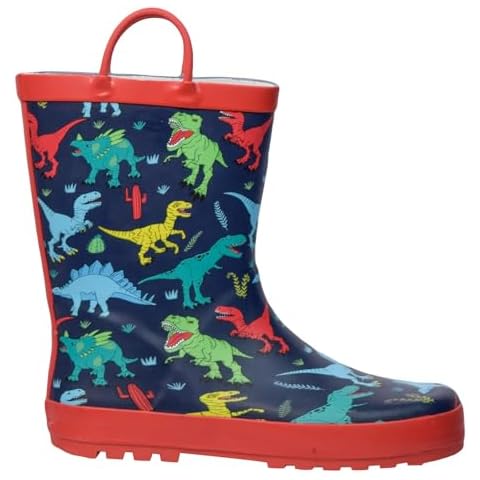 A2Z 4 Kids Boys Waterproof Dinosaur Wellies Cover