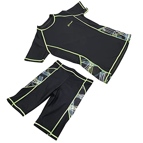 Camiseta de natación para hombre Manga corta, protector contra rayos ultravioleta, ligera, de secado rápido, elástica y ajustada para surf, natación y jiu jitsu miniatura 5