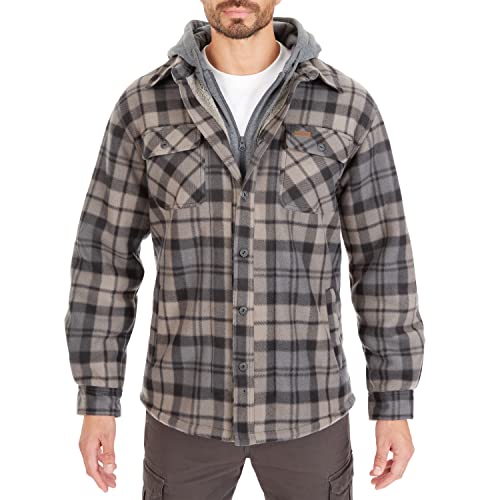 Image of Smith's Workwear Men's Big Men's Sherpa-lined Microfleece Shirt Jacket
