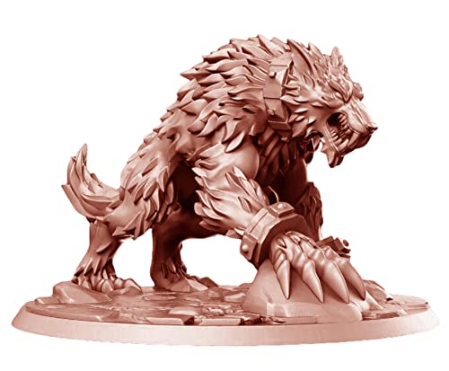 Figura de monstruo lobo de resina 56mm ZHANGJING miniatura 1