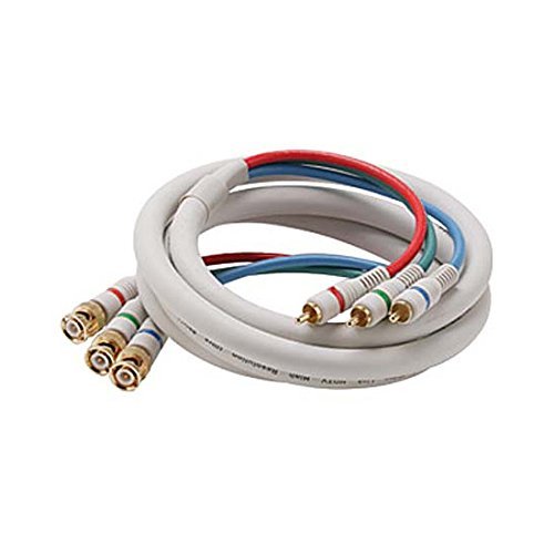 6' FT Python 3RCA HDTV 3BNC Male Component Cable Ivory Audio Video